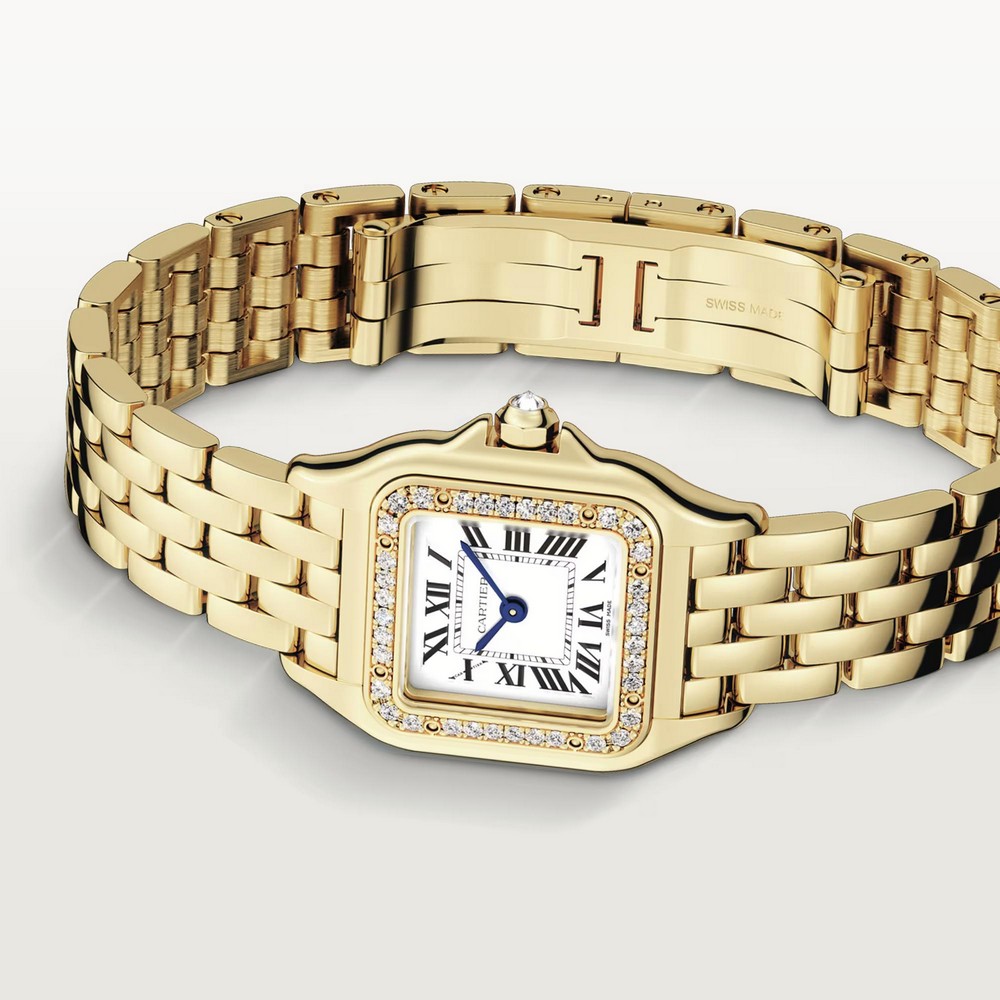 Đồng Hồ Cartier Panthère De Cartier Small Watch Nữ Vàng Trắng